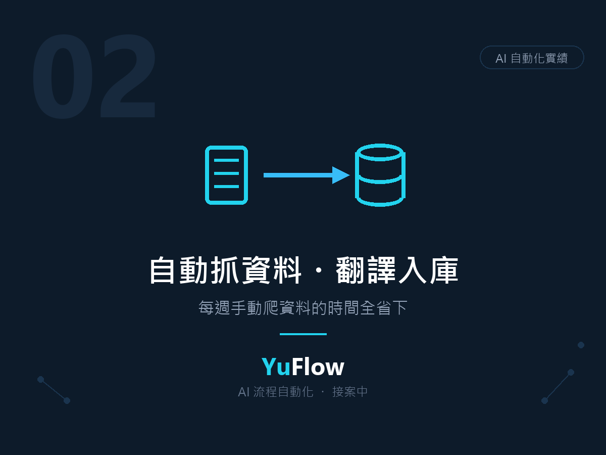 自動抓資料整理入庫